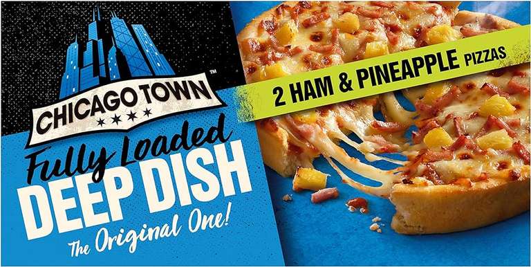 Chicago Town Ham & Pineapple Deep Dish Pizzas (2 pack) - Instore (Ipswich)