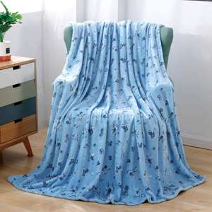 Double/Twin Size (150 x 200cm) Flannel Fleece Throw Blanket (Blue Flower Design, 243 GSM) - £5.79 VG / £6.11 Like New @ Amazon Warehouse