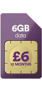 Sim Only 5G 12 Month - 6GB Data + Unlimited Mins & Texts For £6 Per Month - £72 @ Virgin Mobile