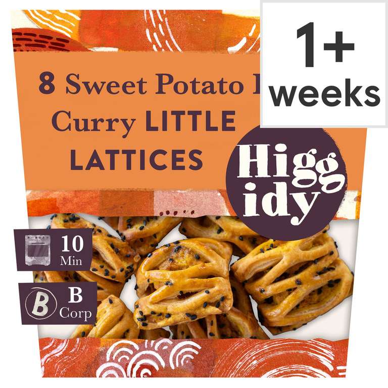 Higgidy 8 Sweet Potato Katsu Curry Lattices 160G x 2 - & £2.50 Cashback From Shopmium