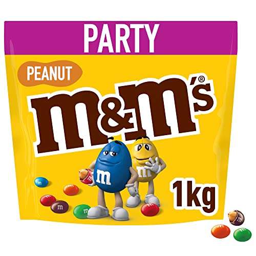 M&M's Peanut Chocolate Party Bulk Bag, 1kg - £7 (£6.30 or £5.85 via subscribe & save) @ Amazon