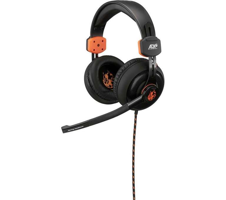 ADX Firestorm A01 Gaming Headset - Black & Orange - £9.99 @ Currys