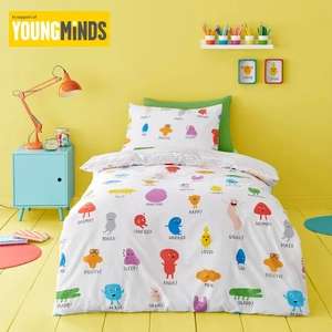 Young Minds Choose Your Happy Pure Cotton Reversible Duvet Cover + Pillowcase Set (Toddler £9 / Single £10 / Double £12) + Free C&C @ Dunelm