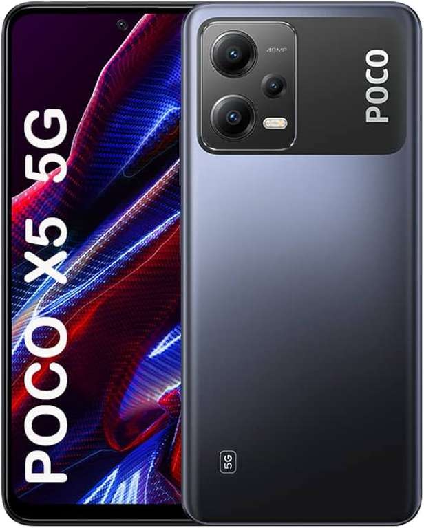 Xiaomi POCO X5 5G Black 8GB RAM 256GB ROM, 6.67” 120Hz FHD+ AMOLED, Snapdragon 695, 5000mAh, NFC (UK Version 2 Year Warranty)- 128GB £146.99