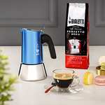 Bialetti New Venus Coffee Machine 6 Cups Anti-Burn Handle 6 Cups (235 ml) Stainless Steel Blue @ Vander & Co UK FBA