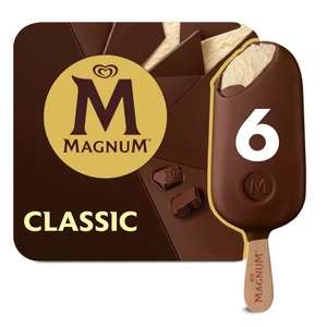 Magnum Ice Cream Classic 6x 100 ml £3.40 plus 50p in your cashpot @ Asda