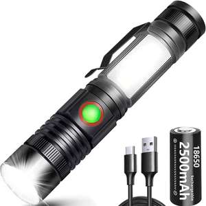 REHKITTZ Torch Led Torches Rechargeable,2000 Lumen (Including Battery) MiniMagnetTorches - W/Voucher Sold by 4US FBA