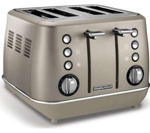 MORPHY RICHARDS Evoke Premium 4-Slice Toaster - Platinum ( Limited Stock / free click and collect )