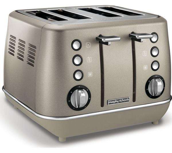 MORPHY RICHARDS Evoke Premium 4-Slice Toaster - Platinum ( Limited Stock / free click and collect )