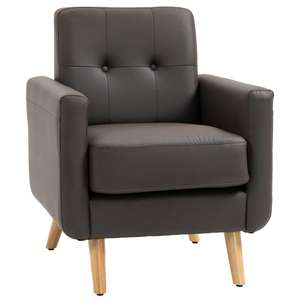 HOMCOM Armchair for Living Room, PU Leather with code - Sold by MHSTAR