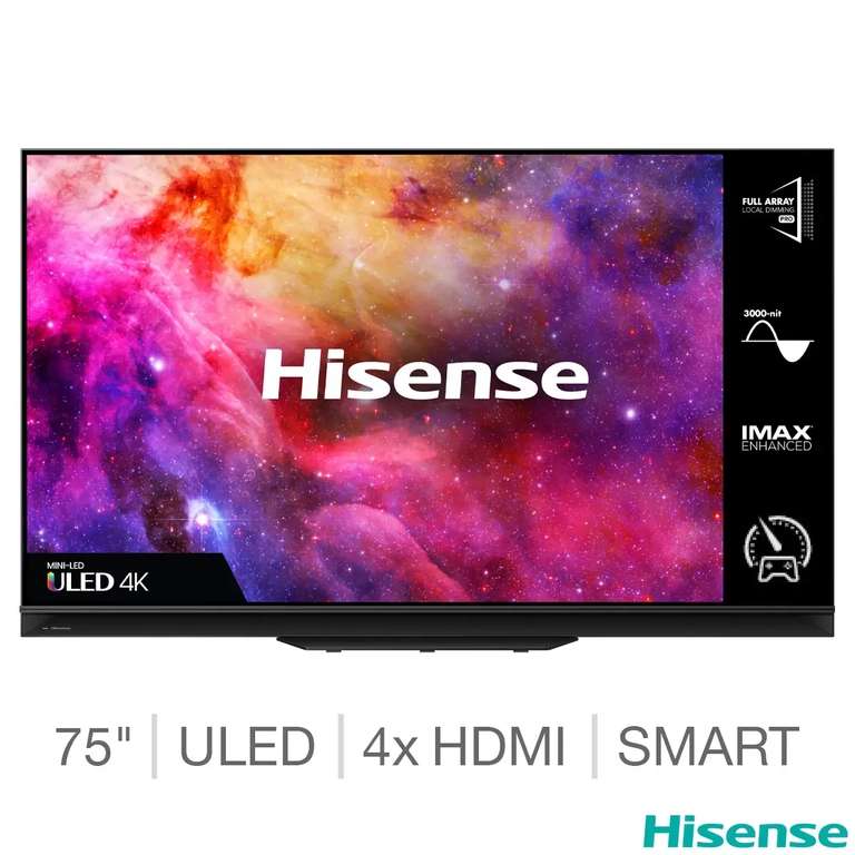 Hisense 75U9GQTUK 75 Inch 4K Ultra Mini LED Smart TV,5 Year Warranty - £1,249.48 Delivered (Members Only) @ Costco
