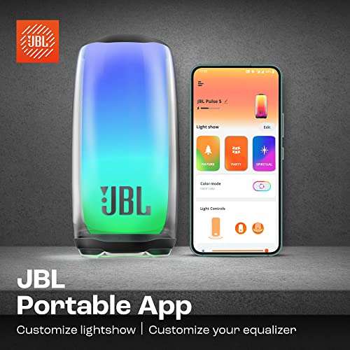 JBL Pulse 5 Portable Bluetooth 40W Speaker with Light Show, 12h/IP67 Dustproof and Waterproof