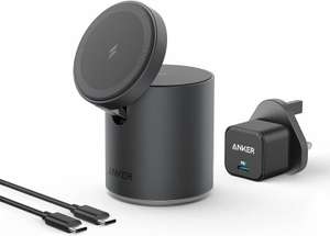 Anker 623 Magnetic Wireless Charger (MagGo), 2-in-1 Wireless Charging Station with 20W USB-C Charger - £29.99 @ Ankerdirect / Amazon