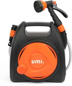 Umi Garden Hose Reel 7-in-1 Spray Nozzle with 10M Hose - £14.99 With Code (Normally £29.99) Dispatched By Amazon, Sold By GS Basics