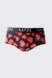 Men's All Over Heart Briefs - Sizes XS, S and M - Using Codes