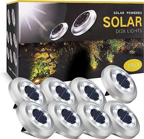 Excellent set of 8 solar powered deck lights - W/Voucher & code - Sold by PATESON -LTD