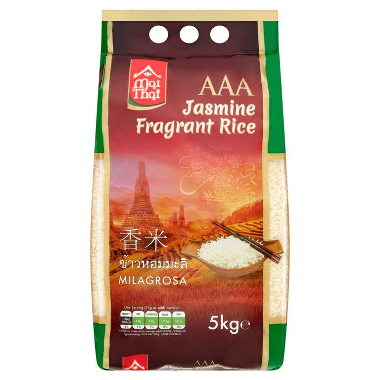 Mai Thai AAA Jasmine Fragrant Rice 5kg - £6.00 @ Sainsburys