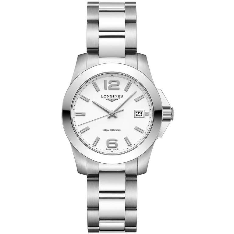 Longines Conquest Ladies' Stainless Steel Bracelet Watch 34mm - Reduced to £450 (£360 with BLC discount) @ Ernest Jones
