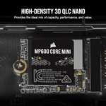 Corsair MP600 CORE MINI 1TB M.2 NVMe PCIe x4 Gen4 2 SSD – M.2 2230 – Up to 5,000MB/sec Sequential Read