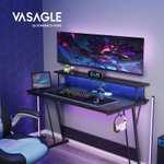 Vasagle Gaming Desk with LED Lights and Built-In Power Outlets - Using Code