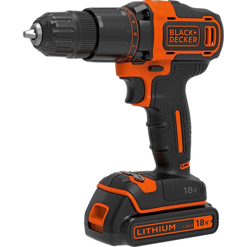 Black & Decker 18V Cordless Drill with Battery - ASDA Groceries