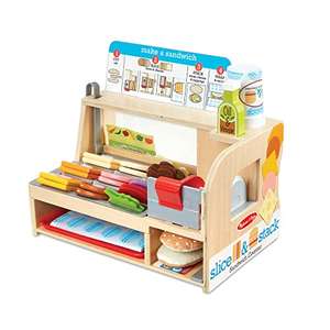 Melissa & Doug Slice & Stack Wooden Sandwich Counter | Wooden Toys £27.19 @ Amazon