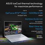 Asus Vivobook 16 Laptop (16", WUXGA, 120Hz, 300 cd/m², 100% sRGB, i7-12650H, RTX 4060, 16GB/512GB, 70Wh, 1.80kg, Win11)