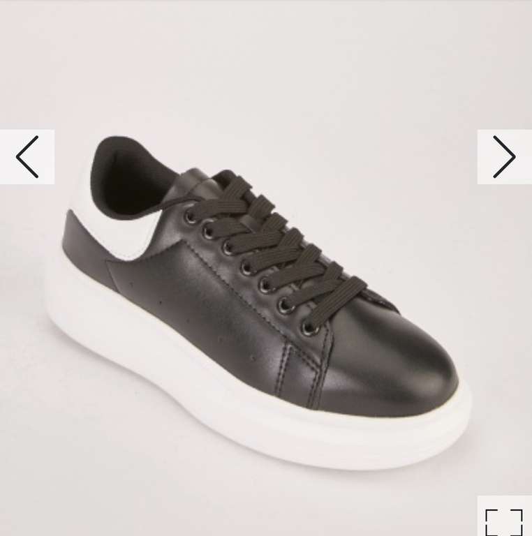 FAUX LEATHER LOW TOP TRAINERS size 3 & 4 - £2.62 delivered with code at Everything5pounds