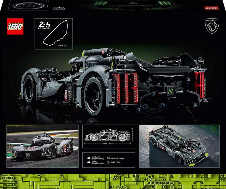 LEGO Technic 42156 PEUGEOT 9X8 24H Le Mans Hybrid Hypercar £135.99 @ Amazon