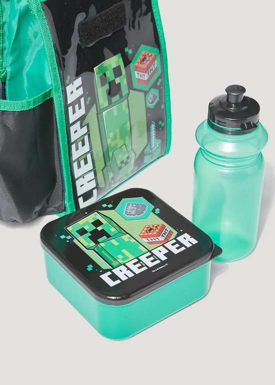 Kids Minecraft Lunch Bag Snack Box & Water Bottle Set - £6 (Free Click & Collect) @ Matalan