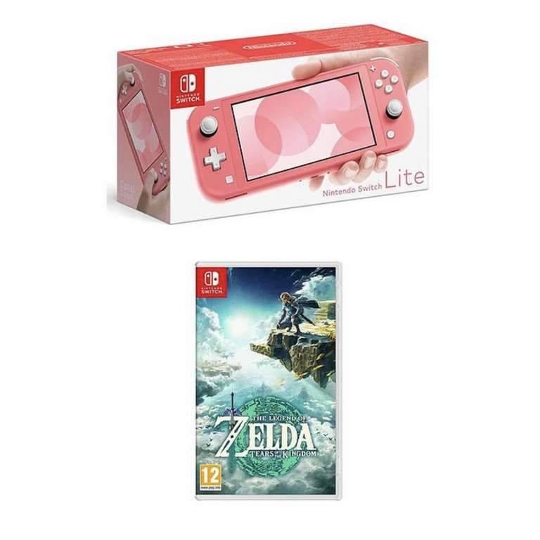 Nintendo Switch Lite console (Blue, Turquoise, Yellow, Coral) with Zelda Tears of the Kingdom game - £214.99 Free Click & Collect @ Very