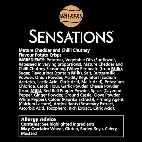 Walkers Sensations Mature Chedder and Chilli Chutney 150g
