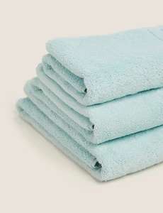 M&S Pure Cotton Luxury Spa Towels (hand, bath & bath sheet) all 50% off from £6.25 click and collect at Marks & Spencer