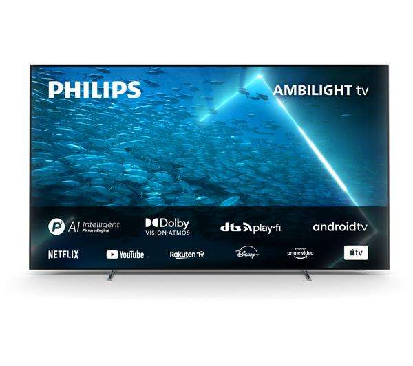 PHILIPS Ambilight 65OLED707/12 65" Smart 4K Ultra HD HDR OLED TV with Google Assistant