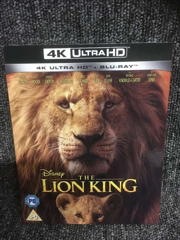 The Lion King (2019) (4K Ultra HD + Blu-ray combo) £5.75 @ eBay / soundandvisioncollectables