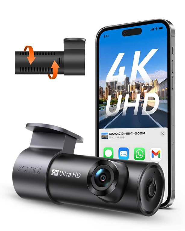 70mai Dash Cam M310 Plus 4K, 2160P Save £24.00 with this voucher. Discount at checkout - Sold by 70mai-EU / FBA