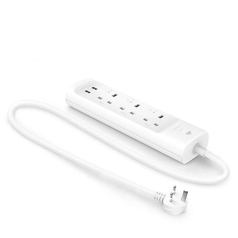 TP-Link KP303 WiFI Smart Power Strip Extension Lead Cable - 3 outlets, 2 USB Ports - £19.80 (B&Q Club Members) Free Click & Collect @ B&Q