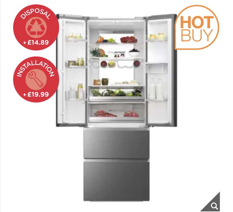 Haier Series 7 HFW7720EWMP, 70cm Multidoor Fridge Freezer, E Rated in Grey £799 Members Only @ Costco
