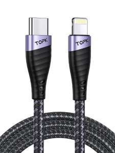 TOPK USB C to Lightning Cable 6ft/2M Nylon Fast Charging Cord iPhone @ TOPKDirect FBA