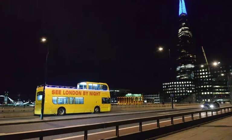See London by Night Bus Tour (Adult £13.60 / Child £7.20) with code @ Groupon