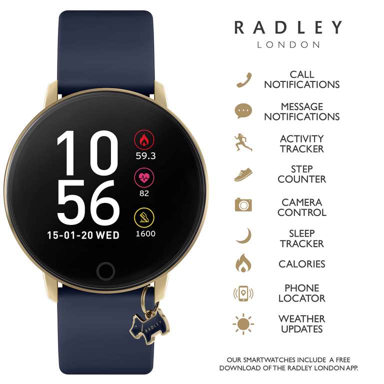 Radley Series 5 Ladies Smartwatch, Ink Silicone Strap RYS05-2034 Sold By Radley London Watches & Jewellery / FBA