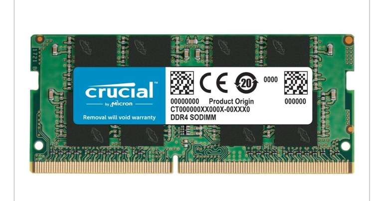 Crucial 16GB DDR4-3200 SODIMM CT16G4SFRA32A £32.39 with code @ Crucial
