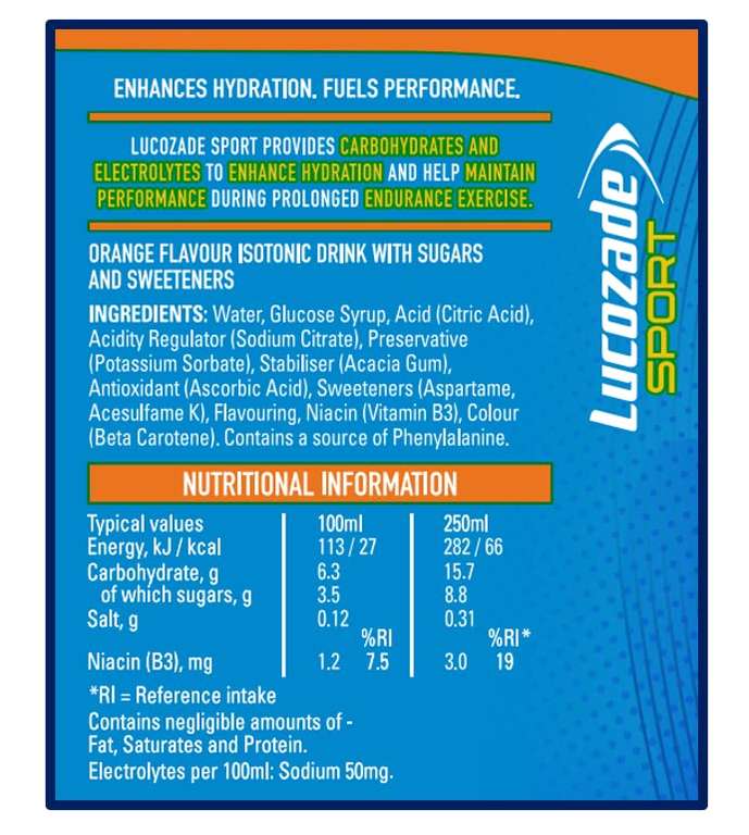 Lucozade Sport Orange 12x500ml £7.50 @ Amazon (£6.38/£6.75 subscribe and save)