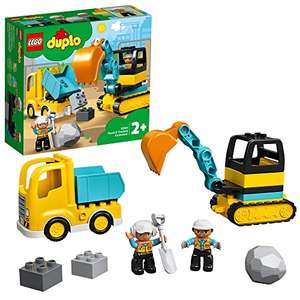 LEGO 10931 DUPLO Town Truck & Tracked Excavator Construction Vehicle Toy for Toddlers 2-4 Years Old
