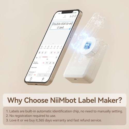 NIIMBOT Label Maker Machine D110 Sticker Printer Maker with 1 Roll with code + voucher sold by Sold by NIIMBOT / FBA