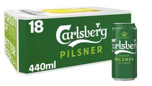 Carlsberg Pilsner 18X440ml Can - £10 (Clubcard Price) @ Tesco