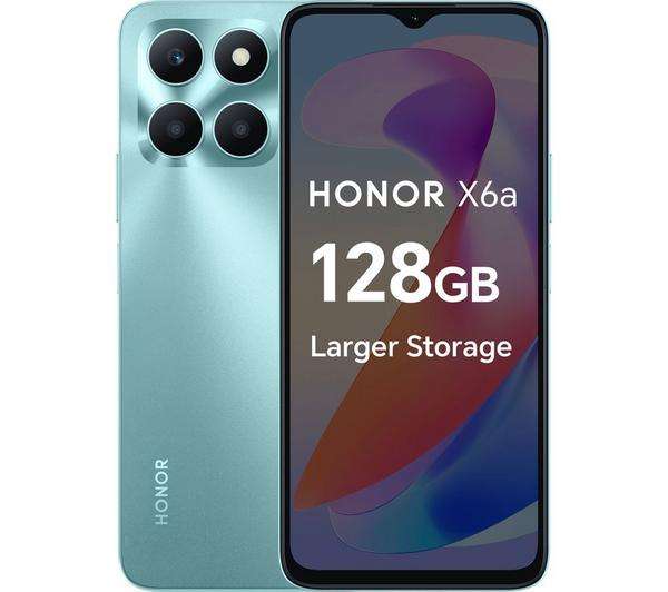 HONOR X6a, 6.5-Inch 90Hz Fullview Display, 4GB+128GB, 5200 mAh Battery + Free £10 Voxi Sim + 3 Months Apple Music / TV etc