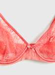 Coral Supersoft Lace Plunge Bra With Free Click & Collect