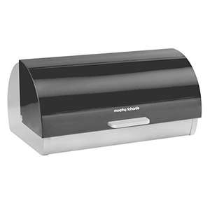 Morphy Richards 46240 Accents Roll Top Bread Bin, Stainless Steel, Translucent Black