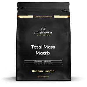 Protein Works - Total Mass Matrix Mass Gainer | High Calorie Protein Powder | Mass Building Protein Shake - Banana - £16.60 @ Amazon